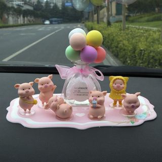 Trang trí Taplo-6 chó heo hồng mini dễ thương mỗi con 1 tư thế khách nhau