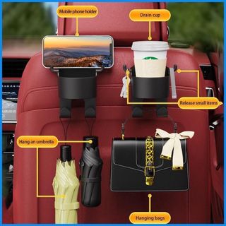 Giá Đỡ Cốc Nước Gắn Ghế Ngồi Xe Hơi Bằng abs Có Móc Treo Tiện Dụng Tiết Kiệm Không Gian