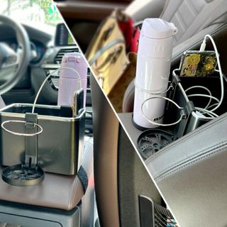 Khay để đồ trên tỳ tay ô tô tiện lợi - khay đựng cốc đa năng