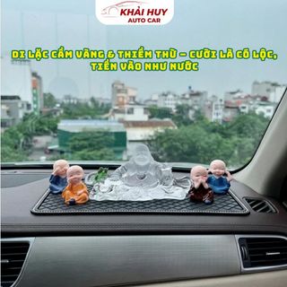 [SÉT AN LẠC] Tượng Phật Di Lặc Lưu Ly Pha Lê Cao Cấp Trang Trí Taplo Ô Tô Nhà Cửa Mang Lại Bình An May Mắn