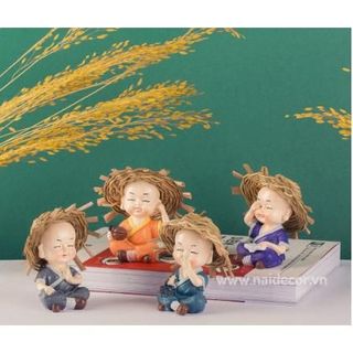 Set tượng tứ không trang trí taplo ô tô, táp lô xe hơi và bàn làm việc
