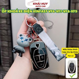 ( Mặt Nổi ) Ốp Chìa Khóa Xe Điện VINFASAT VF6, VF7, VF8, VF9 ,Móc Khóa VF6 VF7 VF8 VF9 Bảo Vệ Chìa Khóa Chống Trầy Xước