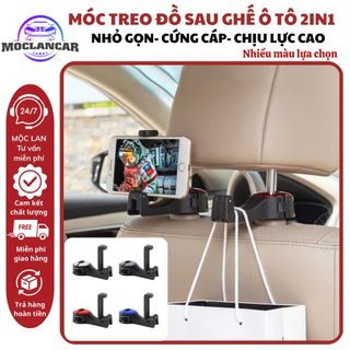 Móc treo đồ kiêm giá đỡ sau ghế ô tô phụ kiện nội thất xe hơi Phụ Tùng