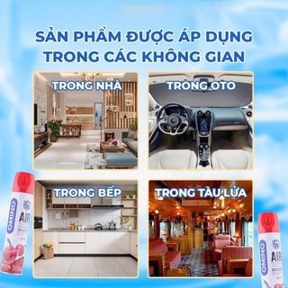 Xịt Thơm Khử Mùi Nội Thất Ô Tô OMINO M11 330ml - Đủ 3 Mùi Hương Táo, Đào, Chanh - Lưu Hương Lâu Khử Khuẩn