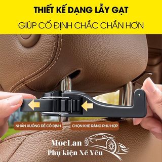 Móc treo đồ kiêm giá đỡ sau ghế ô tô phụ kiện nội thất xe hơi Phụ Tùng