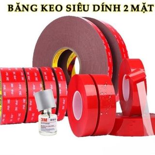 (Băng Keo 3M) Băng Dính Cường Lực 3M Cho Ô Tô Cuộn Bản Rộng 3cmx 29.5 mét x 800gram ( Ảnh Thật )