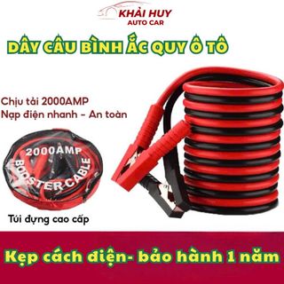 Bộ 2 dây câu bình ắc quy xe ô tô chịu tải 2000AMP Dài 4 Mét - Sản phẩm cứu hộ đa năng