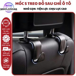 Móc S Treo Đồ Sau Ghế, Móc Treo Đồ Đa Năng Sau Ghế Ô Tô Chất Liệu Nhựa PVC Chịu Lực Cao