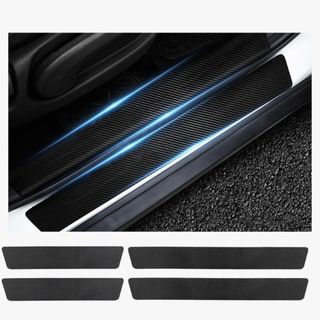 [Bản 10cm] Sét 8 Miếng Bậc Cửa Vân Carbon  Chống Trầy Xước Bậc Cho Xe 7 Chỗ Và Bán Tải Nhãn Dán