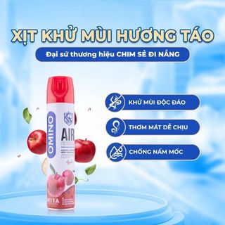 Xịt Thơm Khử Mùi Nội Thất Ô Tô OMINO M11 330ml - Đủ 3 Mùi Hương Táo, Đào, Chanh - Lưu Hương Lâu Khử Khuẩn