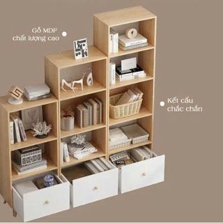 KỆ SÁCH ĐỨNG 3 TẦNG DECOR PHÒNG KHÁCH (50x25x93cm)
