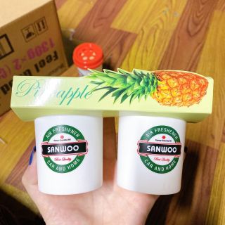 Sáp thơm nước hoa ô tô Hương Dứa Thơm chính hãng Air Freshener SANWOO Hàn Quốc - giá 1 cốc sáp Nội Thất