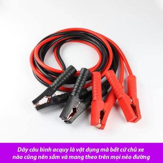 Bộ 2 dây câu bình ắc quy xe ô tô chịu tải 2000AMP Dài 4 Mét - Sản phẩm cứu hộ đa năng