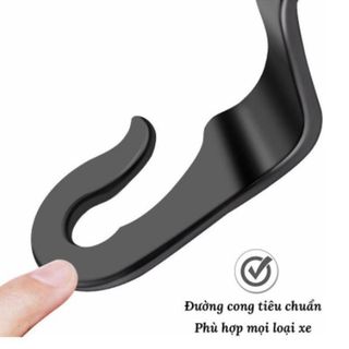 Móc S Treo Đồ Sau Ghế, Móc Treo Đồ Đa Năng Sau Ghế Ô Tô Chất Liệu Nhựa PVC Chịu Lực Cao