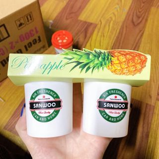 Sáp thơm nước hoa ô tô Hương Dứa Thơm chính hãng Air Freshener SANWOO Hàn Quốc - giá 1 cốc sáp Nội Thất