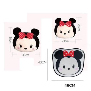 (Có Sẵn) Gối Tựa Đầu Ô Tô Chuột Mickey Cute – Gối Tựa Lưng, Trang Trí Nội Thất Xe