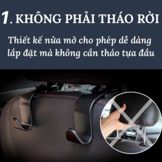 Móc S Treo Đồ Sau Ghế, Móc Treo Đồ Đa Năng Sau Ghế Ô Tô Chất Liệu Nhựa PVC Chịu Lực Cao