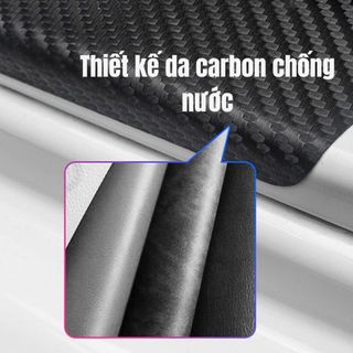 [Bản 10cm] Sét 8 Miếng Bậc Cửa Vân Carbon  Chống Trầy Xước Bậc Cho Xe 7 Chỗ Và Bán Tải Nhãn Dán
