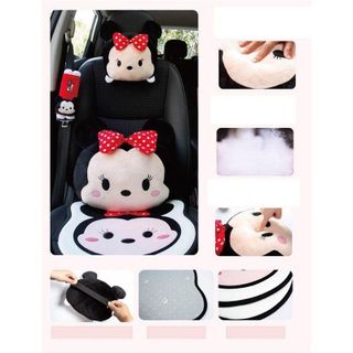 (Có Sẵn) Gối Tựa Đầu Ô Tô Chuột Mickey Cute – Gối Tựa Lưng, Trang Trí Nội Thất Xe