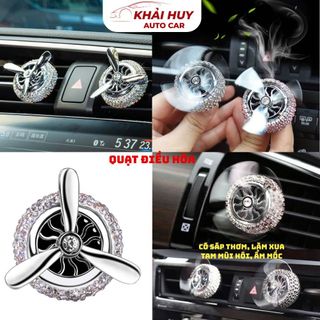 Quạt Sáp Thơm Đính Đá Cài Cửa Gió Điều Hòa Ô Tô - Trang Trí Cửa Gió Ô Tô Khải Huy Auto Car