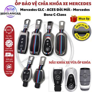 Ốp Chìa Khóa Xe Dành Cho Nhiều Loại Xe Mercedes GLC - ACES Đời Mới - Mercedes Benz C-Class Dài Cũ - Ngắn Chất Liệu Hợp Kim Cao Cấp