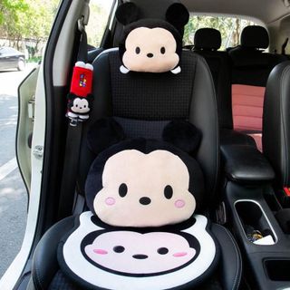 (Có Sẵn) Gối Tựa Đầu Ô Tô Chuột Mickey Cute – Gối Tựa Lưng, Trang Trí Nội Thất Xe