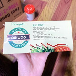 Sáp thơm nước hoa ô tô Hương Dứa Thơm chính hãng Air Freshener SANWOO Hàn Quốc - giá 1 cốc sáp Nội Thất