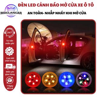 Đèn Led Cảnh Báo Ô Tô Mở Cửa An Toàn Nhấp Nháy Tránh Va Chạm Xe Hơi - Hộp 2 Đèn- Moclancar