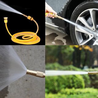 Bộ Phụ Kiện Vòi Xịt Tăng Áp Thích Hợp Để Rửa Xe, Tưới Cây, Dọn Dẹp Nhà Cửa , Vòi Xịt Tăng Áp Dây Vòi 10 Mét