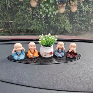 Bộ tượng tứ không + chậu cây + thảm chống trượt