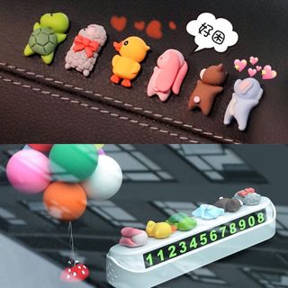 Set 6 con vật dễ Thương Trang trí Bảng ghi số Điện thoại,Trang Trí Bảng Điều Khiển Trung Tâm ô tô.