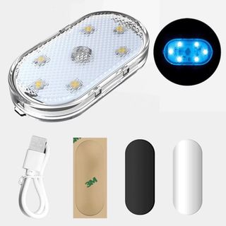 Đèn Led Mini Nội Thất Ô Tô Đèn Cảm Ứng Không Dây Sạc USB Gắn Trần Xe Hơi khaihuyauto