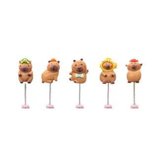 Sét 5 Chuột CAPPYBARA Mini Lò Xo Lắc Lư Trang Trí Taplo Ô Tô Trang Trí Xe Thêm Sinh Động Dễ Thương