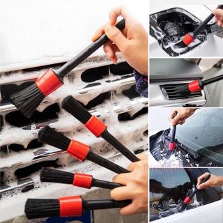 Bộ 5 Chổi Cọ Vệ Sinh Xe Máy Ô Tô Đa Năng Cọ Rửa Khoang Máy, Mâm Xe, Nội Thất Ô Tô