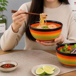 TÔ SỨ CẦU VỒNG HÀN QUỐC SIZE 6 - 15CM (T40)