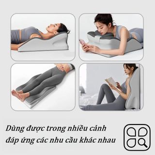 Gối Tình Yêu Memory Foam - Gối Công Thái Học Giảm Đau Vai Gáy, Ngủ Ngon, Nằm Sấp Đọc Sách Thư Giãn