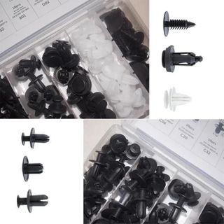 100 Vít Nở Xe Hơi HE26 Chốt Nở Nhựa Ô Tô Dụng Cụ Sửa Chữa Lắp Thay Thế Vặn Các Bộ Phận Chắn Bùn Chất Liệu Nhựa Kèm Hộp Đựng Phụ Tùng