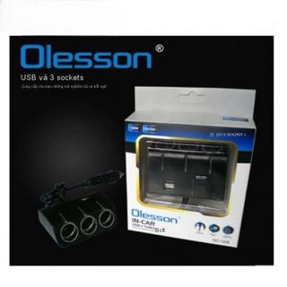 Bộ Chia Tẩu Sạc Ô Tô 3 Cổng Tẩu Chia Sạc 2 Cổng USB Sạc Điện Thoại Ô Tô Oleson Khải Huy Yêu Xe