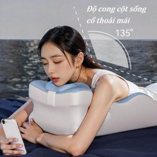 Gối Tình Yêu Memory Foam - Gối Công Thái Học Giảm Đau Vai Gáy, Ngủ Ngon, Nằm Sấp Đọc Sách Thư Giãn