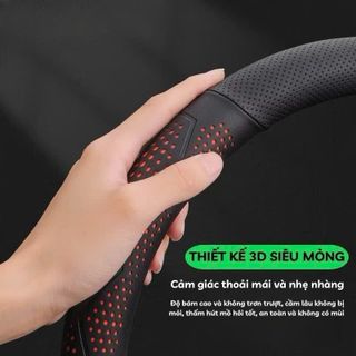 Bọc Vô Lăng Ô Tô 3D Da Nappa Dáng DCut Cao Cấp Siêu Mỏng Và Thoáng Khí Dùng Cho Mọi Loại Xe