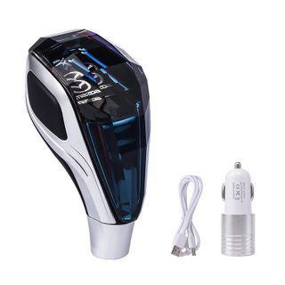 Tay Nắm Cần Số Pha Lê - Kính 5D - Đèn Led