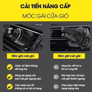 Giá Đỡ Cửa Gió Điều Hoà V01 Không Che Cửa Gió Xoay 360 Độ,Kẹp Điện Thoại Ô Tô Không Chắn