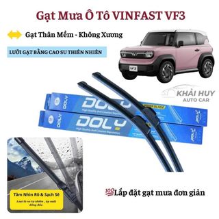 Bộ 2 Gạt Mưa Ô Tô VINFAST VF3 Lưỡi Silicon Thân Mềm Không Xương Gạt Sạch Nước khaihuyauto