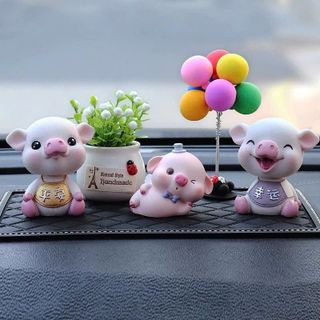 Bộ Set Trang Trí Taplo Ô Tô Heo Hồng Siêu Dễ Thương Dùng Cho Bàn Làm Việc Góc Học Tập Phụ Kiện Nội Thất