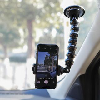 Giá đỡ điện thoại GOPRO hít cửa quay video, xem maps trên ô tô, gắn taplo kính kẹp cực chắc chắn