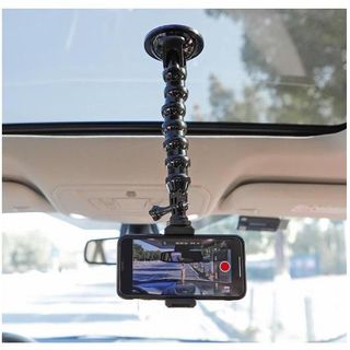 Giá đỡ điện thoại GOPRO hít cửa quay video, xem maps trên ô tô, gắn taplo kính kẹp cực chắc chắn