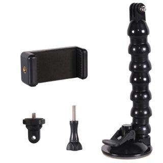 Giá đỡ điện thoại GOPRO hít cửa quay video, xem maps trên ô tô, gắn taplo kính kẹp cực chắc chắn