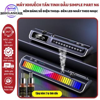 Máy Khuyếch Tán Tinh Dầu ô Tô SimpleFart N6 Thông Minh Kết Hợp  Bảng Số Điện Thoại Trên Ô Tô Đèn Led RGB Thông Minh 3in1