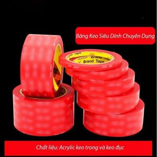 (1cmx10met) Băng Keo 2 Mặt Trong Suốt Acrylic Foam – Keo Dán Siêu Dính Cường Lực Dán Ô Tô Xe Hơi
