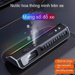 Máy Khuyếch Tán Tinh Dầu ô Tô SimpleFart N6 Thông Minh Kết Hợp  Bảng Số Điện Thoại Trên Ô Tô Đèn Led RGB Thông Minh 3in1